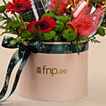 Festive Wine And Floral Gift Set