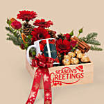 Holiday Cheer Mug And Flowers Gift Set
