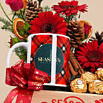 Holiday Cheer Mug And Flowers Gift Set