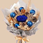 Christmas Frosted Blue Pinecone Bouquet
