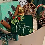 Festive Green Luxe Christmas Basket
