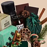 Festive Green Luxe Christmas Basket