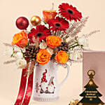 Christmas Chocolate Box with Festive Floral Mug