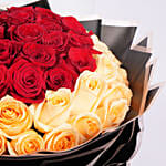 Red and Cream Rose Bouquet