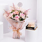 كيك وورد أناقة الزهري