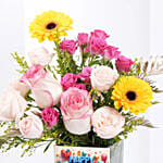 مزهرية ورود السنة الجديدة