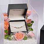 Guy Laroche Gold Plated Malachite Crystals Bracelet for Her