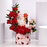Valentines Day Floral Heart Box with Love Frame
