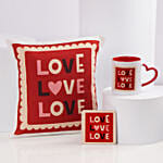 Sweet Love Surprise Cushion Mug Set