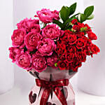 بوكس ورد احمر و وردي للفالنتاين