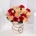 فازة ورد القرنفل والجوري