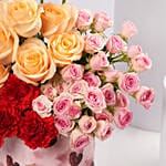 بوكس ورد القرنفل والجوري