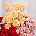 بوكس ورد القرنفل والجوري