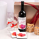 Valentine Wine And Treats Hamper