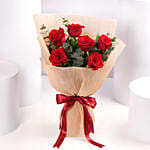 Valentine Special 6 Red Roses Bouquet