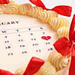 Valentine Special Calendar Cake
