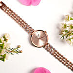 Titan Watch with Romantic Blooms Valentine Gift for Her