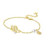 Cerruti 1881 Butterfly Pearl Bracelet with Luxury Rose Heart Box