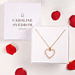 Caroline Svedbom 18k Gold plated Baguette Heart Necklace