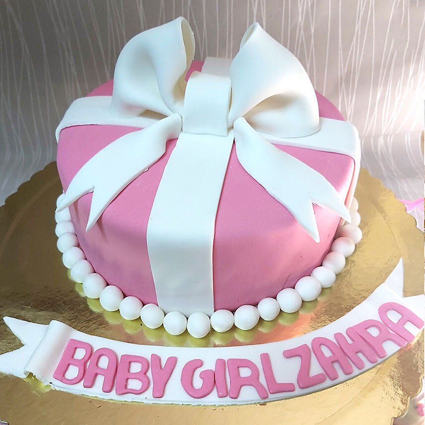 Baby Girl Gift Chocolate Cream Cake
