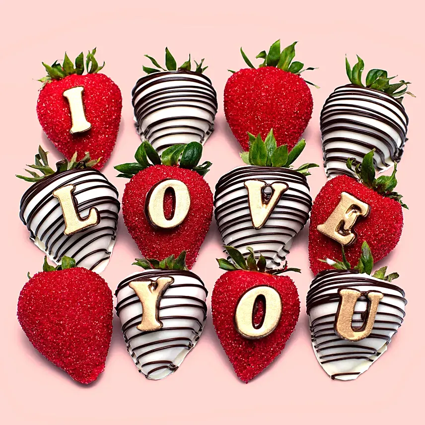 I Love You Chocolate Strawberries