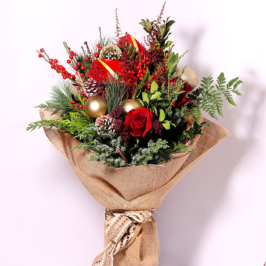 Xmas Theme Flower Bouquet