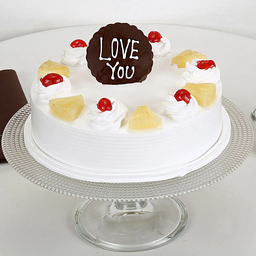Love You Valentine Pineapple Cake Half Kg