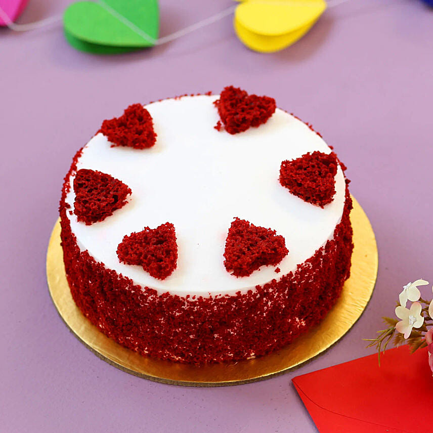 Red Hearts Velvet Cake Half Kg