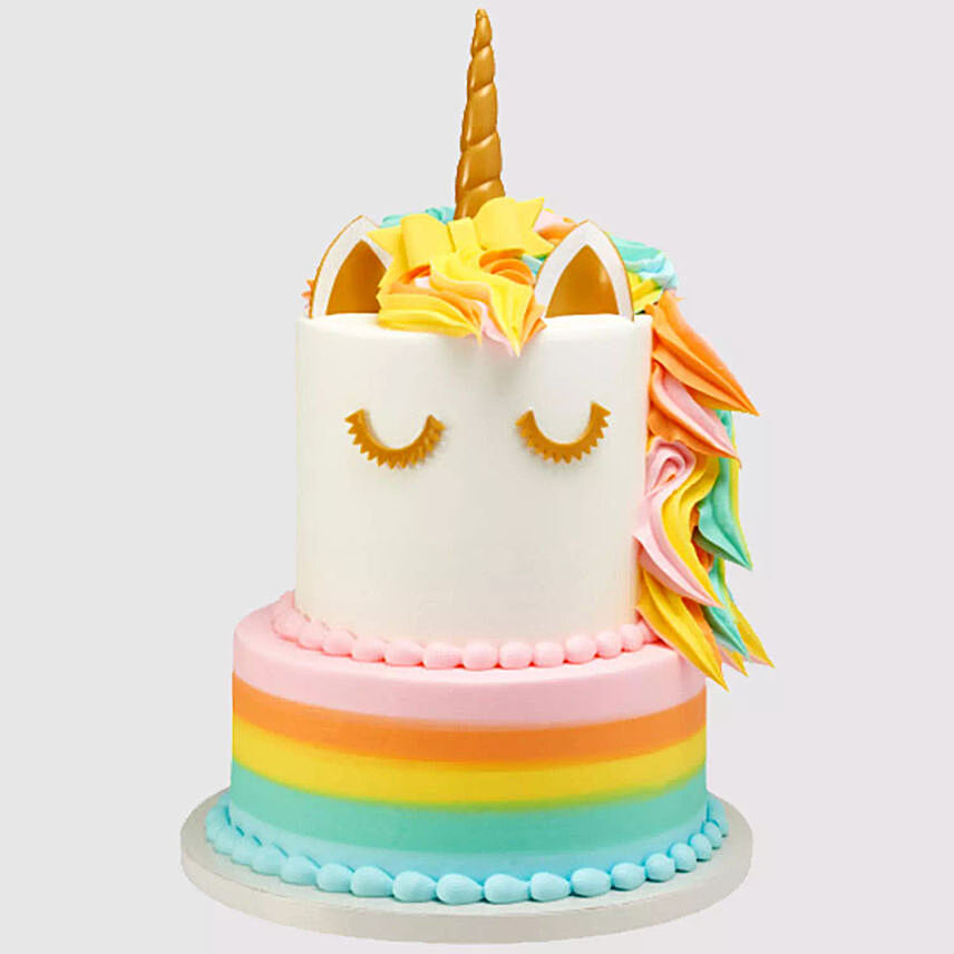 2 Tier Unicorn Vanilla Cake 3 Kg