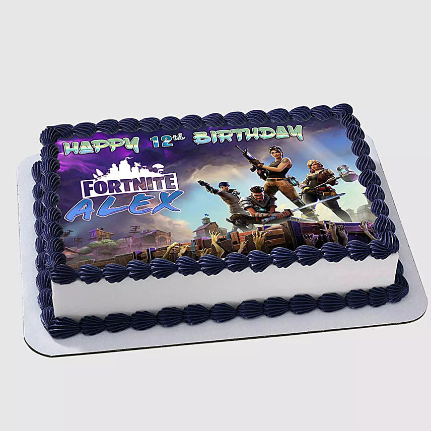 Fortnite Birthday Chocolate Cake 1.5 Kg