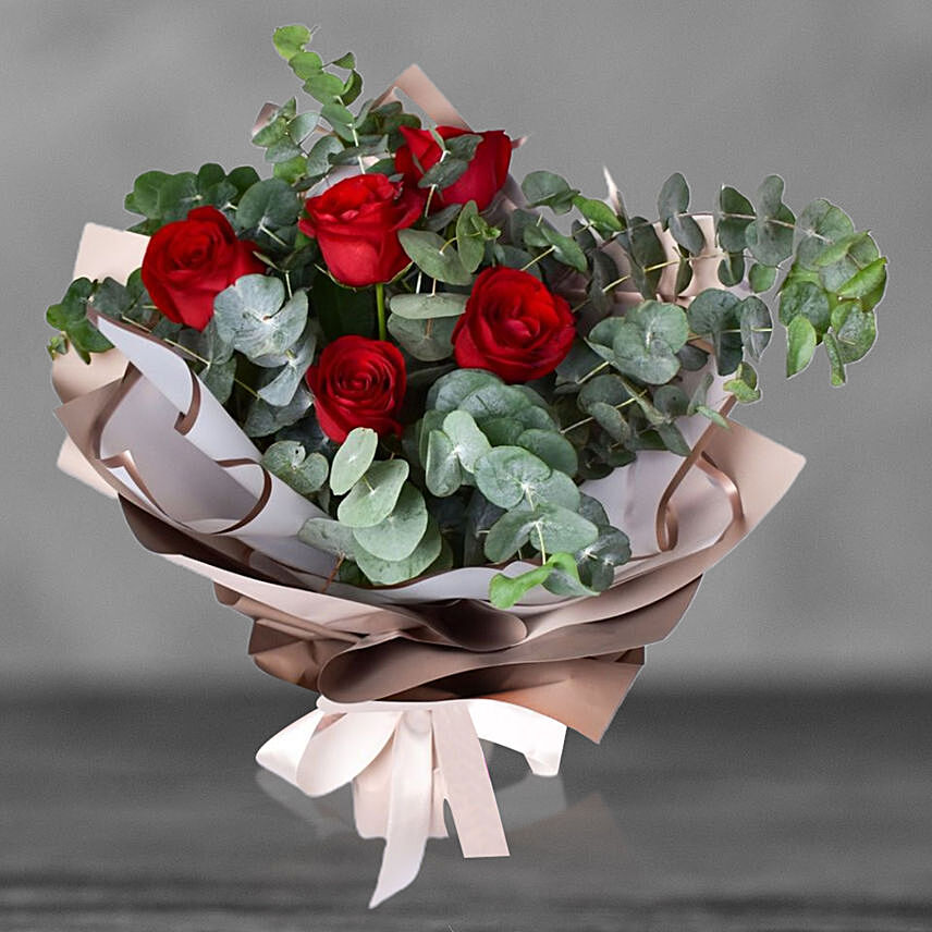 Passionate 05 Red Roses Bouquet