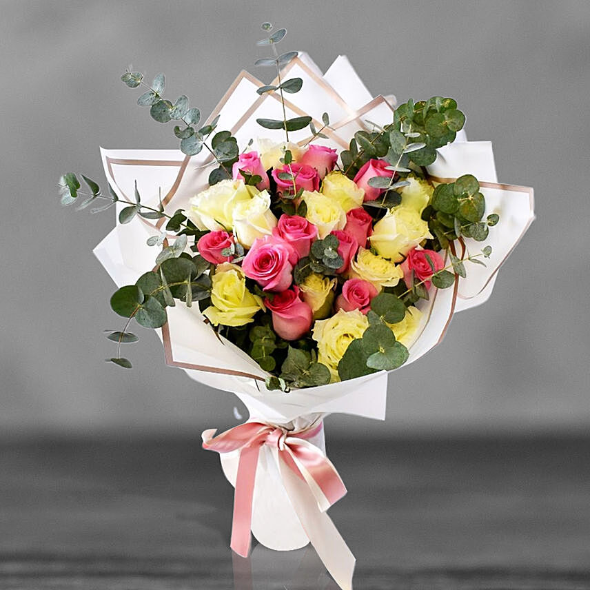 Yellow And Pink Flower Bouquet
