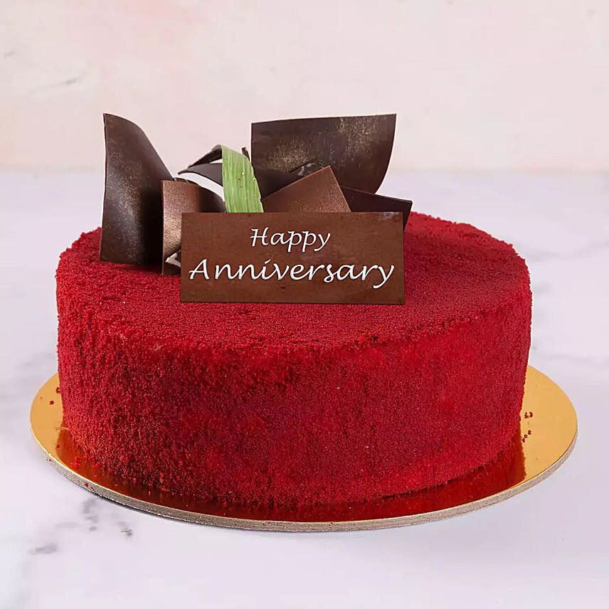 500 Grams Red Velvet Cake For Anniversary