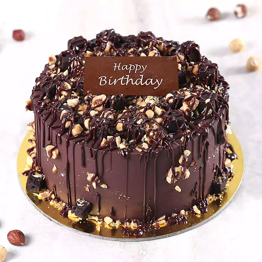 Crunchy Chocolate Hazelnut Cake 12 Portion For Birthday