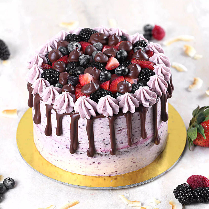Delicious Chocolate Berry Cake 4 Portion