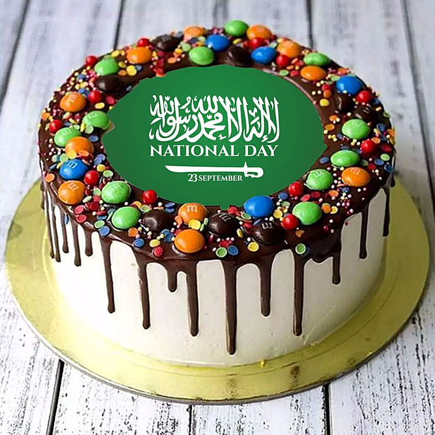 National Day Theme M&M Chocolate Cake 1 Kg