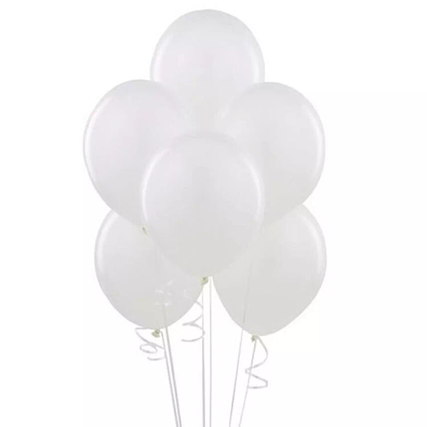 White Helium Balloons