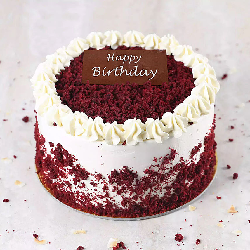 1 Kg Creamy Red Velvet Cake For Birthday