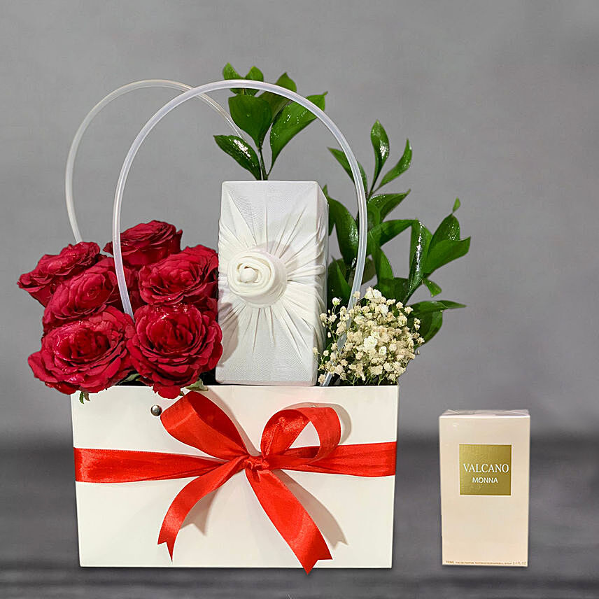 Red Roses And Crazy Love Unisex Perfume Paper Bag