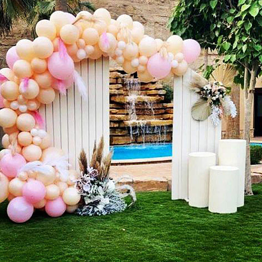 Tricolour Balloon Arch Decor