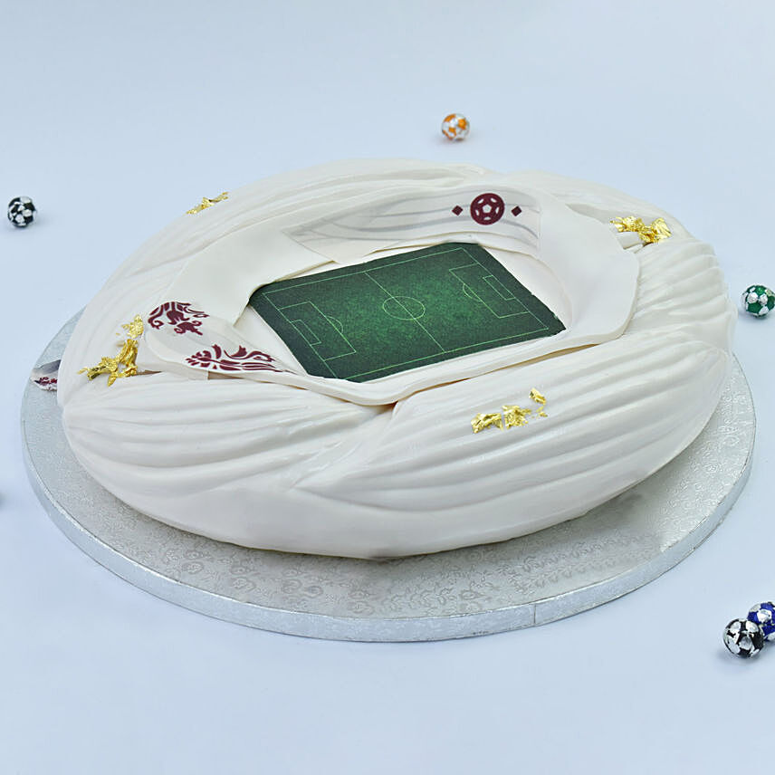 Football Stadium Designer Red Velvet Cake 2 Kg