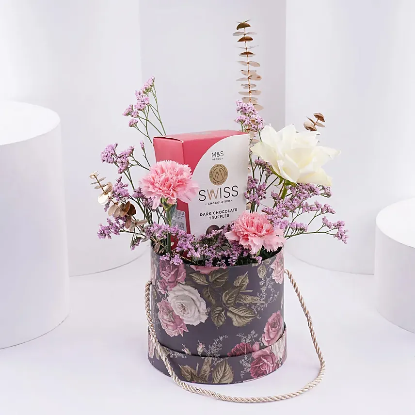 MNS Swiss Chocolate Truffles n Flower Box