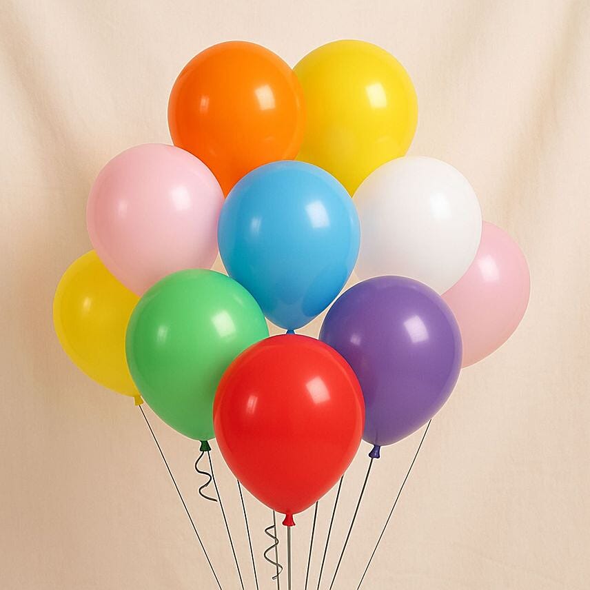 Vibrant Party Helium Balloons Multicolor: 