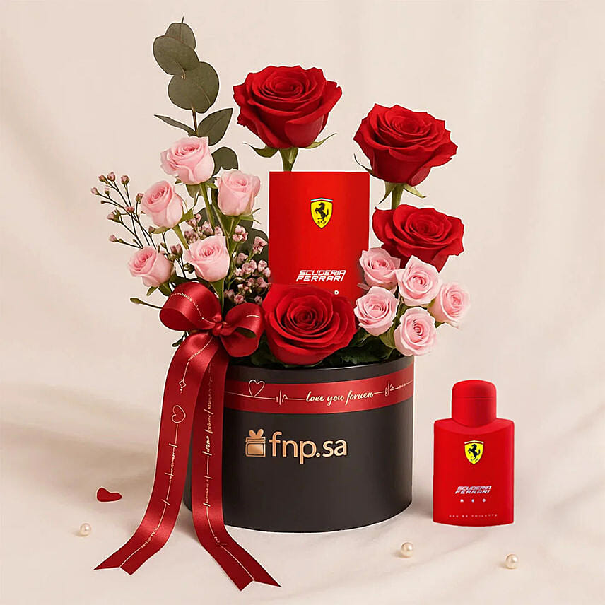 Ferrari Red Perfume For Men N Flower Boxes: Fathers Day Gifts to Saudi Arabia