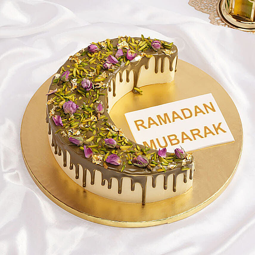 Pistachio Saffron Crescent Moon Cakes Pistachio Saffron Crescent Moon Cakes: Send Ramadan Gifts to Saudi Arabia