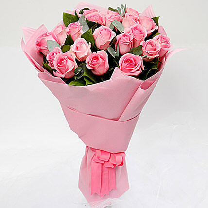 Bouquet Of 20 Pink Roses: Send Flowers to Jeddah from UAE