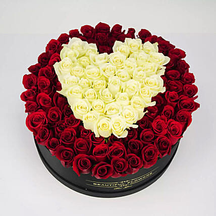 Heart Shaped Premium Roses Arrangement: 