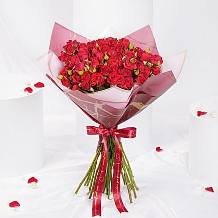 Wisal Al Hob Red Rose Bouquet: Valentines Day Gifts to Saudi Arabia