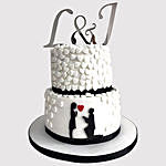 2 Layered Couple In Love Cake