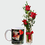 Lovable Roses And Personalised Mug